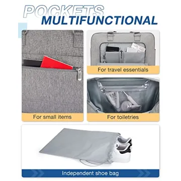 BAGSMART Duffle Bag Large Weekender with Shoe Bag