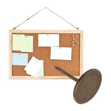 Sydien Bronze Flat Head Upholstery Tacks Flat Thumb Tacks Furniture Decor Tacks Flat Push Pins (11mm x 17mm) Upholstery Nails for Sofa Door Decoration (100Pcs)