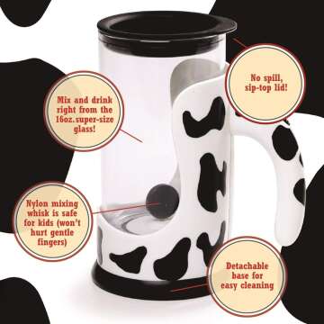 Self-Mixing Chocolate Milk Cup - Hog Wild Moo Mixer