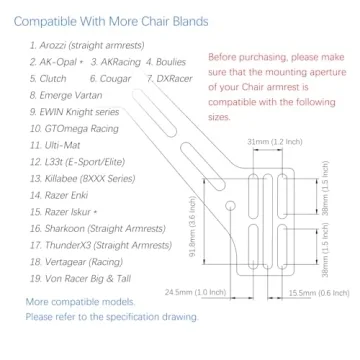 EG STARTS Joystick Mount Chair Mount for Flight Simulators
