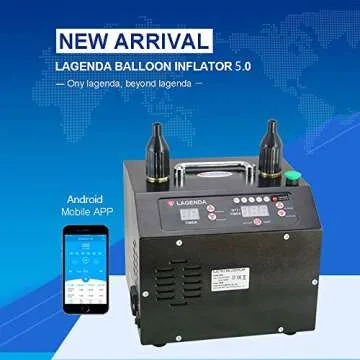 Lagenda B322 V5.0 Electric Balloon Pump Dual Nozzle Digital Electric Air Balloon Inflator with Timer