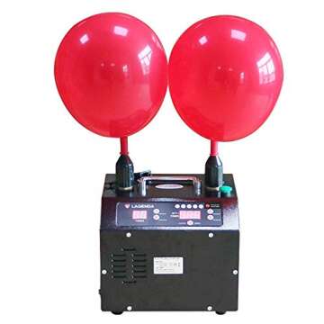 Lagenda B322 V5.0 Electric Balloon Pump Dual Nozzle Digital Electric Air Balloon Inflator with Timer
