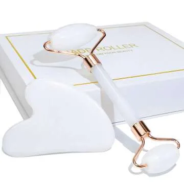 Jade Facial Roller & Gua Sha Set for Relaxation