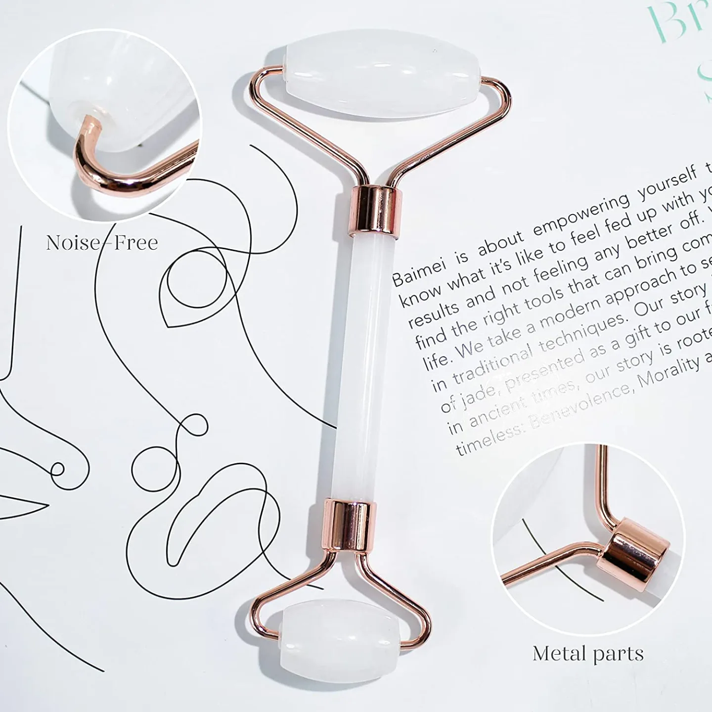 Jade Facial Roller & Gua Sha Set for Relaxation