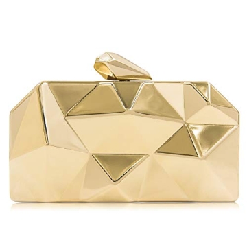 Milisente Women’s Metallic Evening Clutch - Elegant Handbag for Formal Events