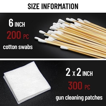 Comprehensive Gun Cleaning Supplies Kit: 300 Patches & 200 Swabs