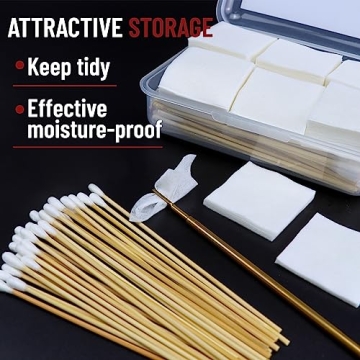 Comprehensive Gun Cleaning Supplies Kit: 300 Patches & 200 Swabs