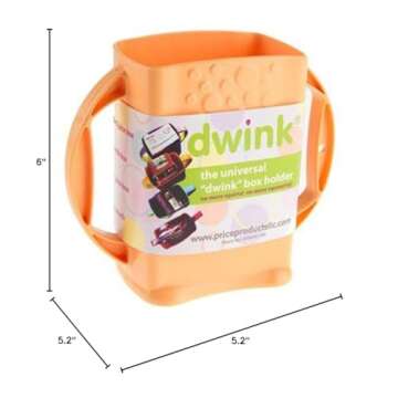 Dwink Universal Juice Pouch Milk Box Holder (Peach)