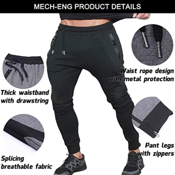 Stylish MECH-ENG Men's Gym Joggers for Workout and Casual Wear