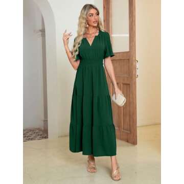 Amegoya Women's Elegant Maxi Dress for All Occasions