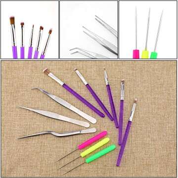 AIEX 14 Piece Cake Decorating Brushes Biscuit Decorating Tools Cake Decorating Brush Straight and Curved Cakes Pastry Biscuit Baking Tools