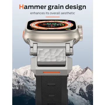 Durable Crodi Hammer Grain Apple Watch Band for Men