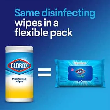 Clorox Disinfecting Wipes Value Pack, 3x 75ct Crisp Lemon and Fresh Scent Canister and 3x 75ct Easy Pull Moisture Seal Pack