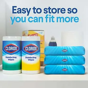 Clorox Disinfecting Wipes Value Pack, 3x 75ct Crisp Lemon and Fresh Scent Canister and 3x 75ct Easy Pull Moisture Seal Pack