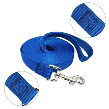 Nylon Training Dog Leash for Small Medium Large Dogs, 15ft 20ft 30ft 50ft Long Leash Dog/Puppy Lead ...