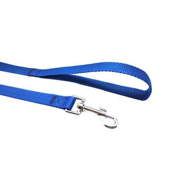 Nylon Training Dog Leash for Small Medium Large Dogs, 15ft 20ft 30ft 50ft Long Leash Dog/Puppy Lead for Obedience Recall Training, Camping (15ft, Blue)