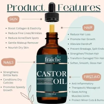 Organic Castor Oil for Eyelash & Eyebrow Growth Serum