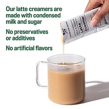 Copper Cow Premium Pour Over Single-Serve Vietnamese Coffee | Classic Black Lattes | Includes 8 Coffees & 8 Milk Creamers