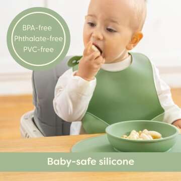 UpwardBaby Silicone Baby Feeding Set - 6-12 Months