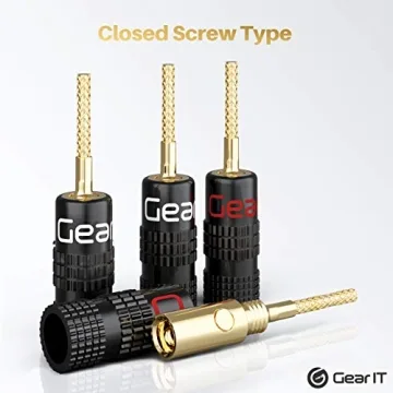 Banana Plugs for Speaker Wire - 6 Pairs Gold Plated