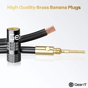 Banana Plugs for Speaker Wire - 6 Pairs Gold Plated