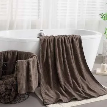 4 Piece Bath Towel Set 35"x70"Oversized Bath Towel for Bathroom Ultra Soft Fluffy Extra Large Bath Sheet Luxury Premium Bathroom Towel Highly Absorbent Quick Dry Shower Towel for Bathroom Hotel Spa