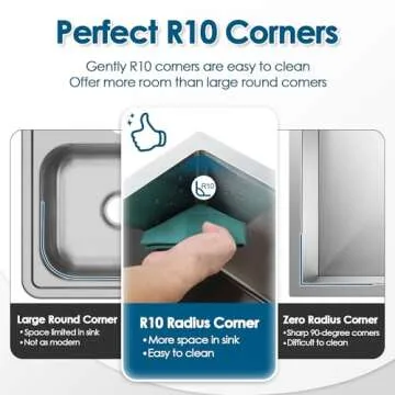 ROVOGO 24 inch Kitchen Sink Drop in, 304 Stainless Steel Single Bowl Kitchen Sink Top Mount, 9 inch Deep Modern Sink for Kitchen, Brushed, 24"x18"x9"