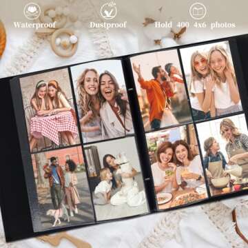 Artmag Fabric Photo Album Holds 400 Photos Stylish Linen