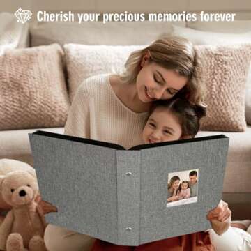 Artmag Fabric Photo Album Holds 400 Photos Stylish Linen
