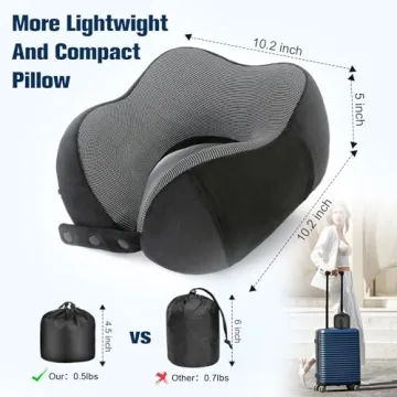Travel Neck Pillow with Eye Mask & Earplugs