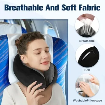 Travel Neck Pillow with Eye Mask & Earplugs