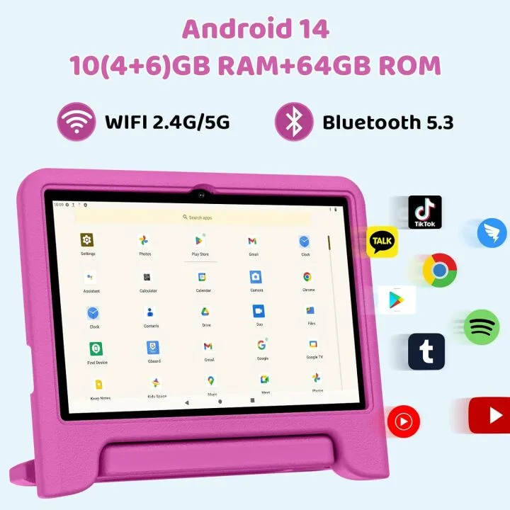 2024 Android 14 Kids Tablet 10-Inch, 10GB RAM