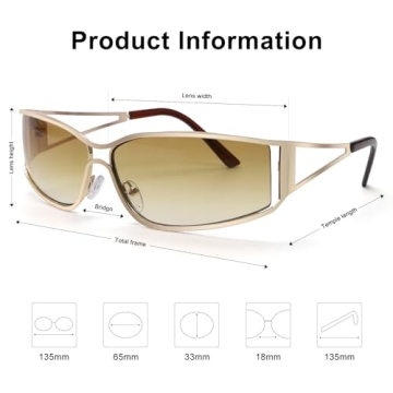 BOTEN Y2K Sunglasses for Women, Trendy 2000s Accessories