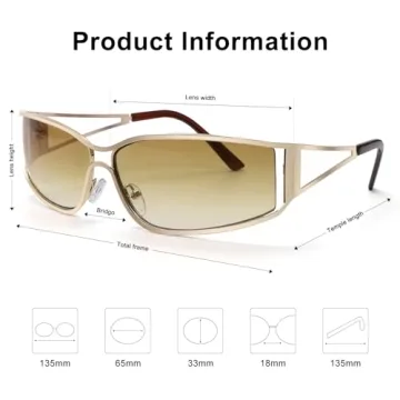BOTEN Y2K Sunglasses for Women, Trendy 2000s Accessories
