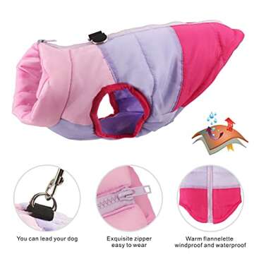 Stylish Pet Dog Cat Coat with Insulation - Ideal for Small Pets