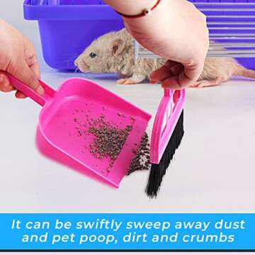 Mini Broom and Dustpan Set - Compact Cleaning Kit for Home, Car, Camping, Small Spaces, Pet Cleanup,...