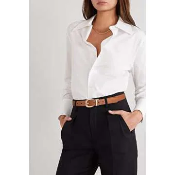 CR Reversible Leather Belt for Women - Fashionable & Adjustable