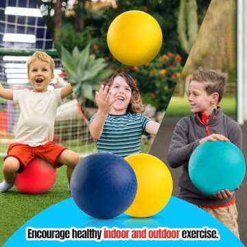 New Bounce Playground Balls - Set of 4 Durable Kickballs