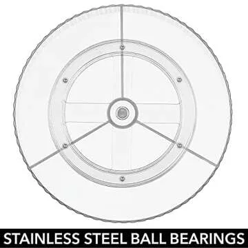 mDesign Fluted Lazy Susan - Stylish Rotating Organizer