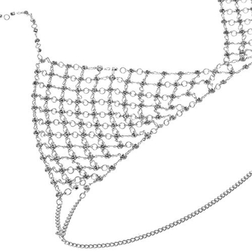 Idealway Crystal Rhinestones Bikini Chain Necklace
