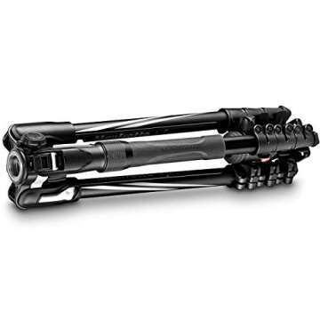 Manfrotto MKBFRLA4B-BHM Befree Advanced 2N1 Travel Tripod with Monopod, Lever Lock, Tripod Bag, Plate and Ball Head Included for Canon, Nikon, Sony, DSLR, CSC, Mirrorless, Up to 9kg, Aluminium