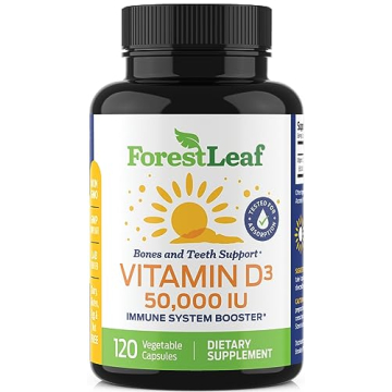 ForestLeaf Vitamin D3 50000 IU for Bone Health and Immunity
