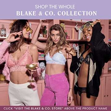 BLAKE & CO. Mesh Inset Bralette – Unlined Bra with Adjustable Straps, Nylon Spandex Wireless Bra, Mesh Bralette - White Bra, Eggnog Ivory, Small