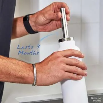 Santevia Water Bottle Filter, Water Bottle Filter For Travel, Fits Any Bottle, Portable Water Filter, Alkaline Water Filter, Water Filter For Hiking