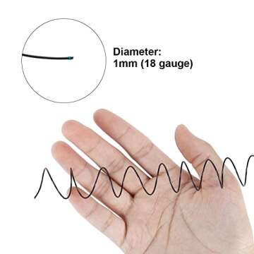 Tenn Well 18 Gauge Aluminum Wire, 165 Feet 1mm Bendable Aluminum Craft Wire for Jewelry Making, Beading, Sculpting, Crafting, Modelling, Wire Weaving and Wrapping