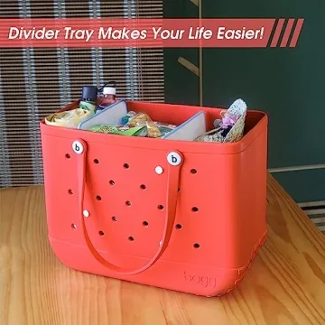 Raymall Divider Tray for Bogg Bag, 2PCS Insert Dividers for X Large Bogg Bag Accessories Inserts for Bogg Tote Bags, Beach Bag Divider Suitable for Original Bogg Bag Dividers (White)