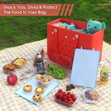 Raymall Divider Tray for Bogg Bag, 2PCS Insert Dividers for X Large Bogg Bag Accessories Inserts for Bogg Tote Bags, Beach Bag Divider Suitable for Original Bogg Bag Dividers (White)