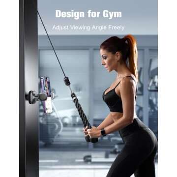 iBytoc Magnetic Phone Holder for Gym, 360° Rotatable Gym Phone Holder Workout Record, or Any Metal ...
