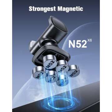 iBytoc Magnetic Phone Holder for Gym, 360° Rotatable Gym Phone Holder Workout Record, or Any Metal Surface, Gym Magnet Phone Mount Compatible with All Smartphones 4.7-7", Thick Cases Friendly