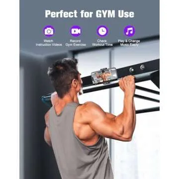 iBytoc Magnetic Phone Holder for Gym, 360° Rotatable Gym Phone Holder Workout Record, or Any Metal Surface, Gym Magnet Phone Mount Compatible with All Smartphones 4.7-7", Thick Cases Friendly